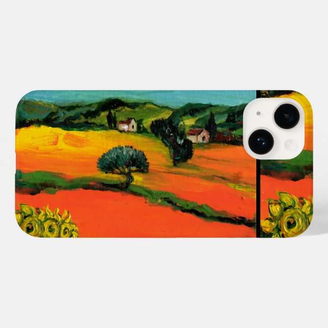 FUNDA DE Case-Mate PARA iPhone PAISAJE DE TOSCANA CON SIMPATIZANTES (Reverso  (Horizontal))