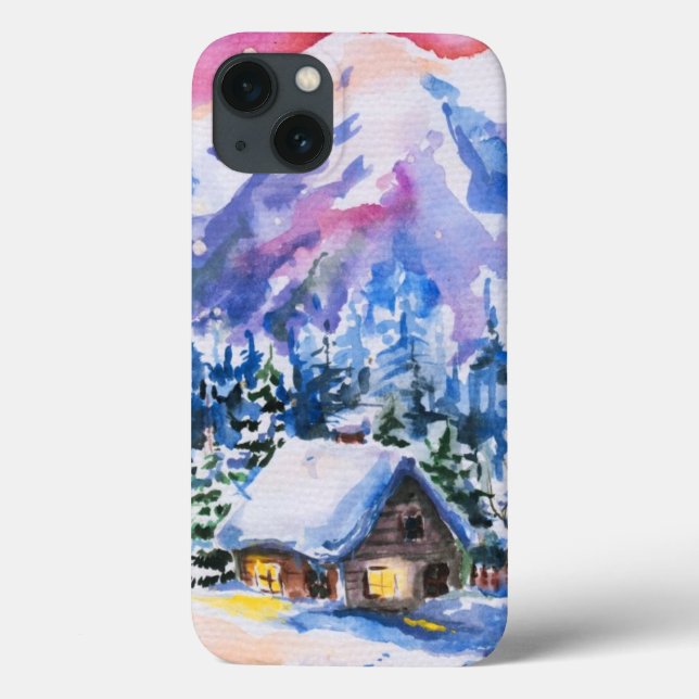 Funda De Case-Mate Para iPhone Paisaje del invierno (Reverso)