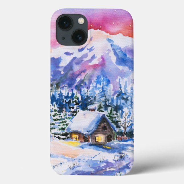 Funda De Case-Mate Para iPhone Paisaje del invierno (Reverso)