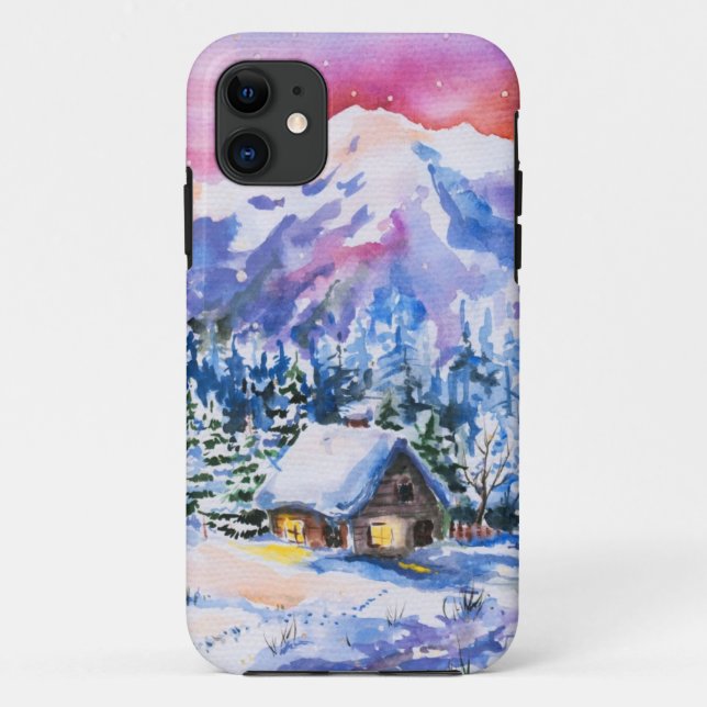 Funda De Case-Mate Para iPhone Paisaje del invierno (Reverso)