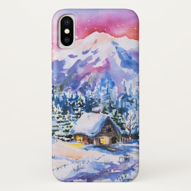 Funda De Case-Mate Para iPhone Paisaje del invierno (Reverso)