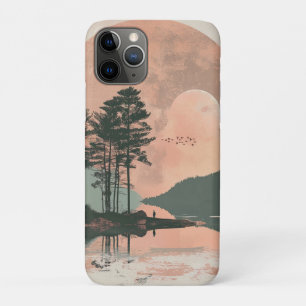 Funda Para iPhone 11 Pro Paisaje del lago del bosque de la montaña de la sa