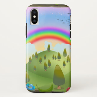 Funda Para iPhone XS Paisaje Feliz Arcoíris