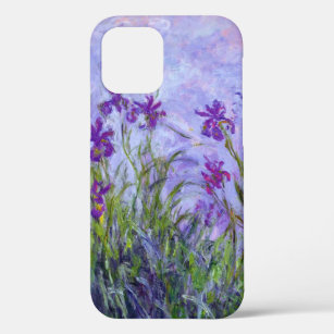 Funda Para iPhone 12 Paisaje floral Morado Irises Claude Monet