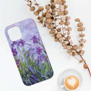 Funda Para iPhone 12 Paisaje floral Morado Irises Claude Monet