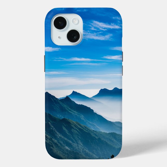 Funda De Case-Mate Para iPhone Paisaje húmedo de las montañas de la mañana (Reverso )