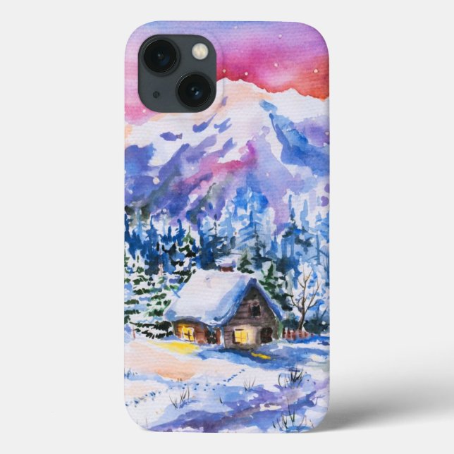 Funda De Case-Mate Para iPhone Paisaje invernal (Reverso)