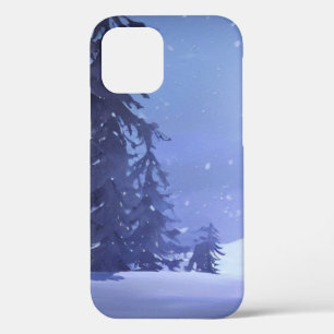 Funda Para iPhone 12 Pro Paisaje invernal con árboles cubiertos de nieve