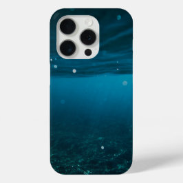 Funda Para iPhone 15 Pro Paisaje marino con playa, gran ola y caso de mar