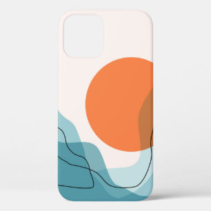 Funda Para iPhone 12 Paisaje montañoso abstracto, ba de paisaje plano