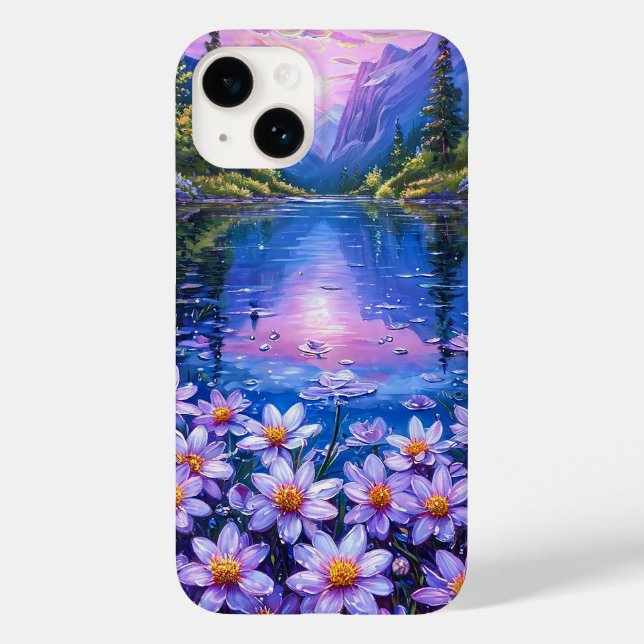 Funda De Case-Mate Para iPhone Paisaje natural escénico Lago de montaña Estético (Reverso )