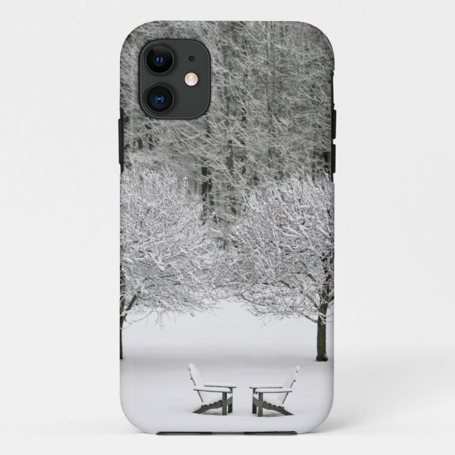Funda De Case-Mate Para iPhone Paisaje nevado (Reverso)