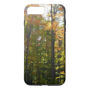 Funda Para iPhone 8 Plus/7 Plus Paisaje otoñal del bosque de otoño iluminado por e