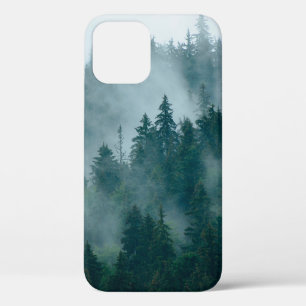 Funda Para iPhone 12 Paisaje oxidado con bosque de abetos en la cosecha