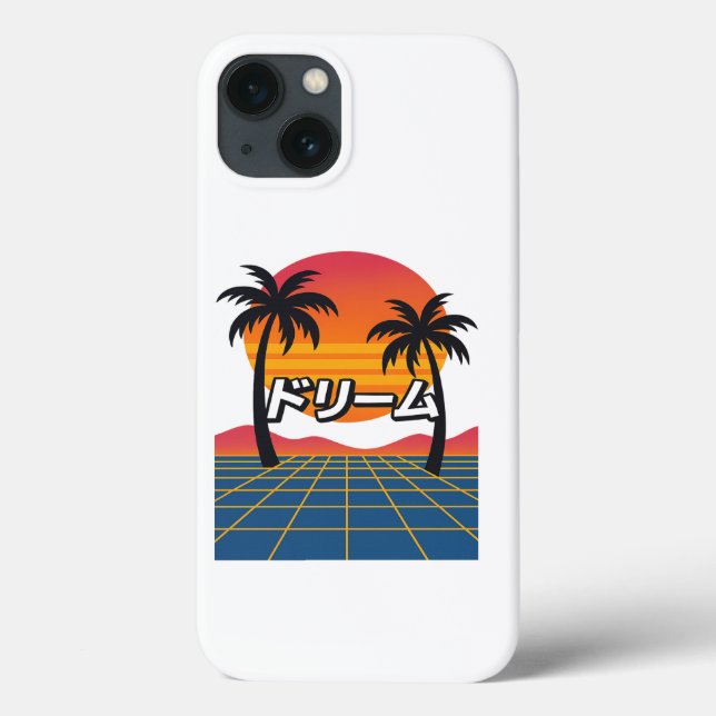 Funda De Case-Mate Para iPhone Paisaje retro (Reverso)