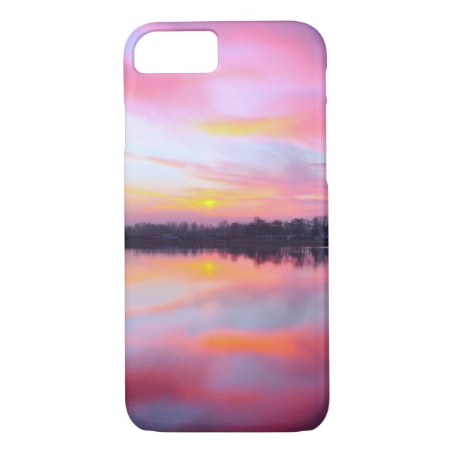 Funda De Case-Mate Para iPhone Paisaje rosa escénico (Reverso)