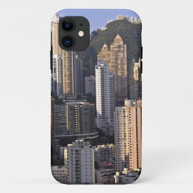 Funda De Case-Mate Para iPhone Paisaje urbano de Hong Kong, China (Reverso)