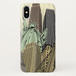 Funda Para iPhone X Paisaje urbano estilizado estupendo NYC