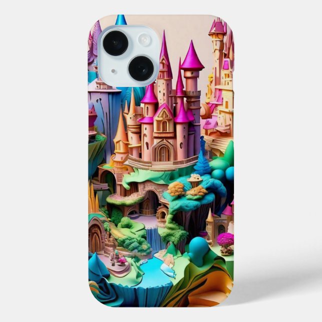 Funda De Case-Mate Para iPhone "Paisajes encantados ilustrados" (Reverso )