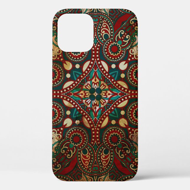 Funda De Case-Mate Para iPhone Paisley Bandanna Grunge (Reverso )