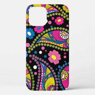 Funda Para iPhone 12 Paisley de estilo tribal, patrón étnico sin fisura