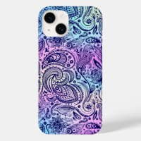 Paisley floral azul sobre fondo irlandés