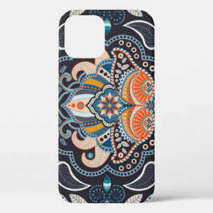 Funda Para iPhone 12 Paisley Floral: Patrón indio oscuro