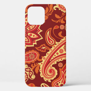 Funda Para iPhone 12 Paisley, flores: patrón ornamental sin costura