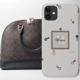 Funda Para iPhone 11 Paisley híbrida vagamente dispersa en Ombre marrón