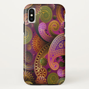 Funda Para iPhone X Paisley Purple
