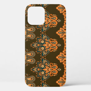 Funda Para iPhone 12 Paisley textil asiática: Ilustracion de cosecha fl