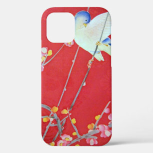 Funda Para iPhone 12 Pájaro azul con árbol de ciruelas, gesign japonés