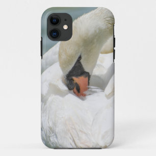 Funda Para iPhone 11 Pájaro blanco cisne mudo cerrado