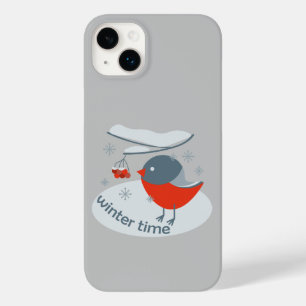 Funda Para iPhone 14 Plus De Case-Mate Pájaro bullfinch de invierno y bayas rojas