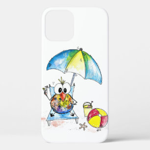 Funda Para iPhone 12 Pájaro caprichoso en la playa