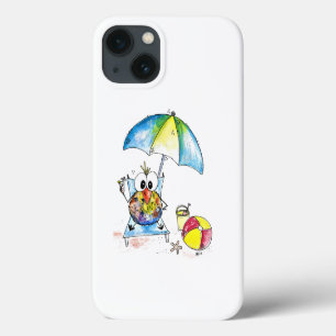 Funda Para iPhone 13 Pájaro caprichoso en la playa