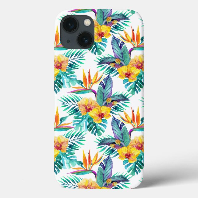Funda De Case-Mate Para iPhone Pájaro De Paraíso Y Patrón Orquídea (Reverso)