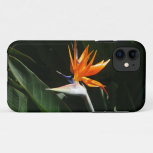 Funda Para iPhone 11 Pájaro del Naranja del paraíso Flor tropical