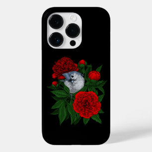 Funda Para iPhone 14 Pro De Case-Mate Pájaro en un ramo de peonía rojo