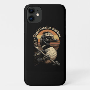 Funda Para iPhone 11 Pájaro Lobo Canadiense Estúpido