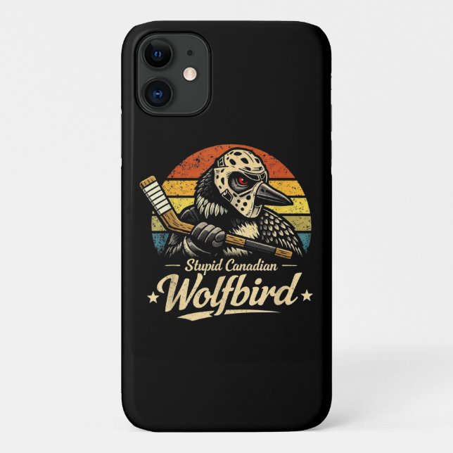 Funda De Case-Mate Para iPhone Pájaro Lobo Canadiense Estúpido (Reverso)