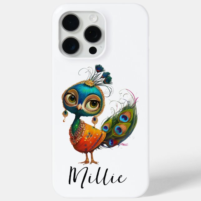 Funda De Case-Mate Para iPhone Pájaro pavo real (Reverso )