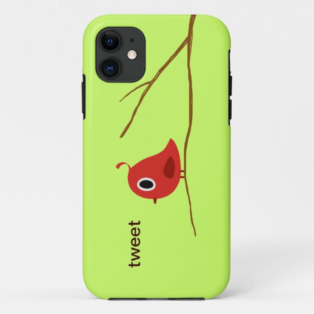 Funda De Case-Mate Para iPhone Pájaro rojo (Reverso)