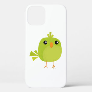 Funda Para iPhone 12 Pájaro Verde de Dibujos Animados