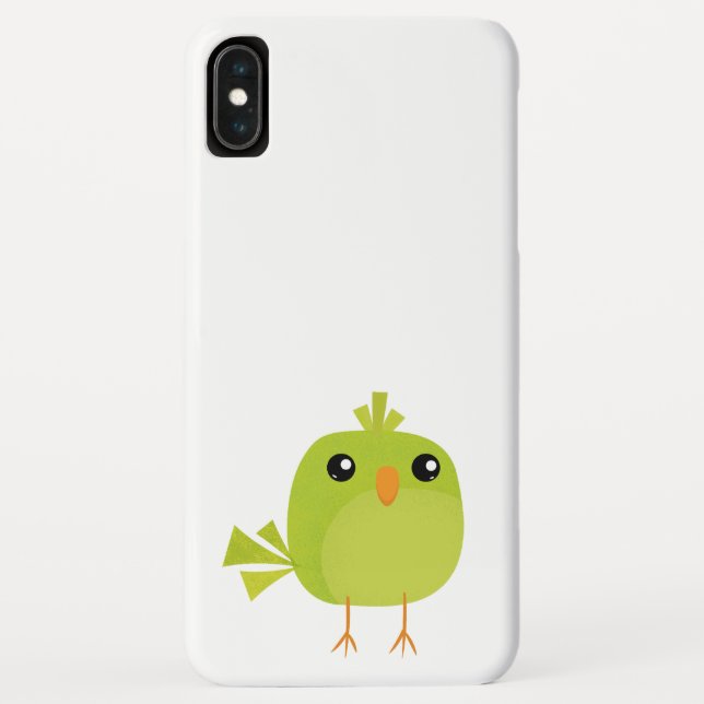 Funda De Case-Mate Para iPhone Pájaro Verde Dibujos Animados   (Reverso)