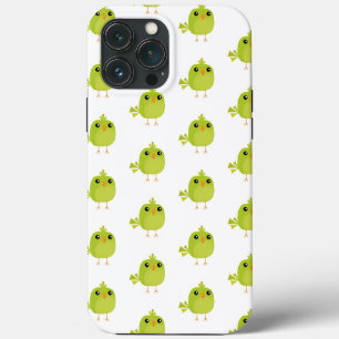 Funda Para iPhone 13 Pro Max Pájaro Verde Dibujos Animados