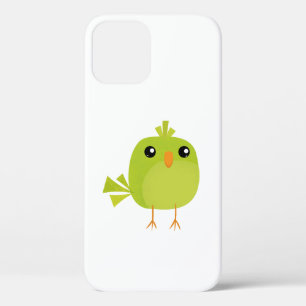 Funda Para iPhone 12 Pro Pájaro Verde Dibujos Animados  
