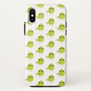 Funda Para iPhone X Pájaro Verde Dibujos Animados