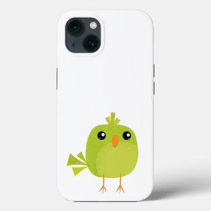 Funda Para iPhone 13 Pájaro Verde Dibujos Animados