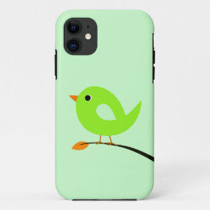 Funda Para iPhone 11 Pájaro verde en rama